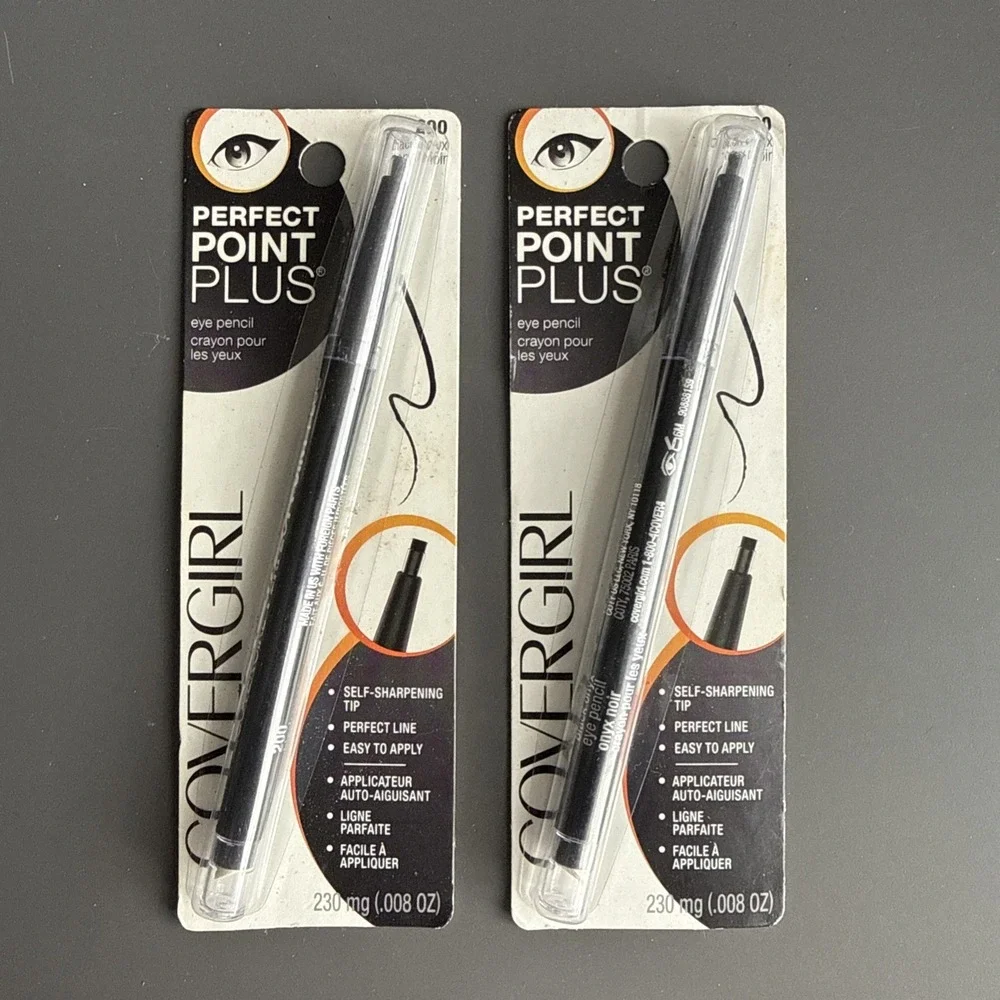 Lot x 2 CoverGirl Perfect Point Plus Eyeliner, Black Onyx 200, Water Resistant
